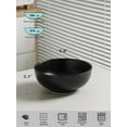 thumbnail image 2 of Large 55 Ounce Ceramic Bowls Set of 2, Matte Black, Microwave & Dishwasher Safe, Stylish Serving Dishes for Entertaining, 2 of 5