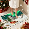 thumbnail image 6 of Embroidery Christmas Outdoor Rugs Christmas Decor Doormat, Cozy Holiday Welcome Mats, Outdoor Covered Area Carpet Mats, Polar Region Design with Santa and Sled, Farmhouse Entryway Doormat, 6 of 6