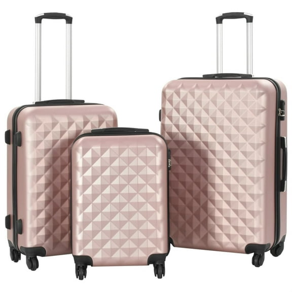 Casafoyer Hardcase Trolley Set 3 pcs Rose Gold ABS