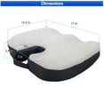 thumbnail image 5 of Contour Memory Foam Seat Cushion w/ Washable Soft Plush Sherpa Top - U Shaped Therapeutic Comfort Designed to Cradle & Support Your Body - Anti Slip Bottom & Carrying Handle, 5 of 7