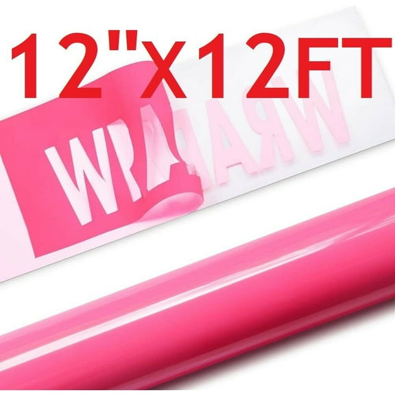 12"x12FT Pink HTV Iron On Heat Transfer Vinyl Roll for T Shirt Cricut Silhouette