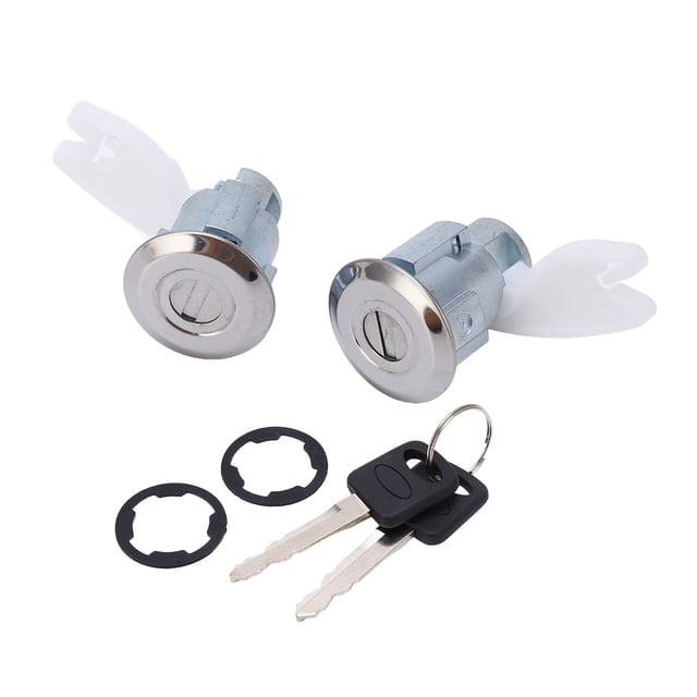 Front Door Lock Cylinder Barrel Set, Durable Robust Replacement High Easy Installation F37Z1022050A F4TZ 1522050 B For Car
