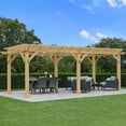 thumbnail image 2 of Yardistry Meridian 10' x 22' x 8' Natural Cedar Pergola, Multilevel Design, 2 of 12