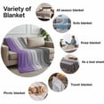 thumbnail image 6 of Flannel Fleece Throw Blanket Purple Plank Retro Farm Wood Board Lightweight Soft Plush Blankets,Gray Gradient Wood Grain Cozy Warm Throw Blanket for Couch Sofa Bed Car Office All Season Use 40x60in, 6 of 9
