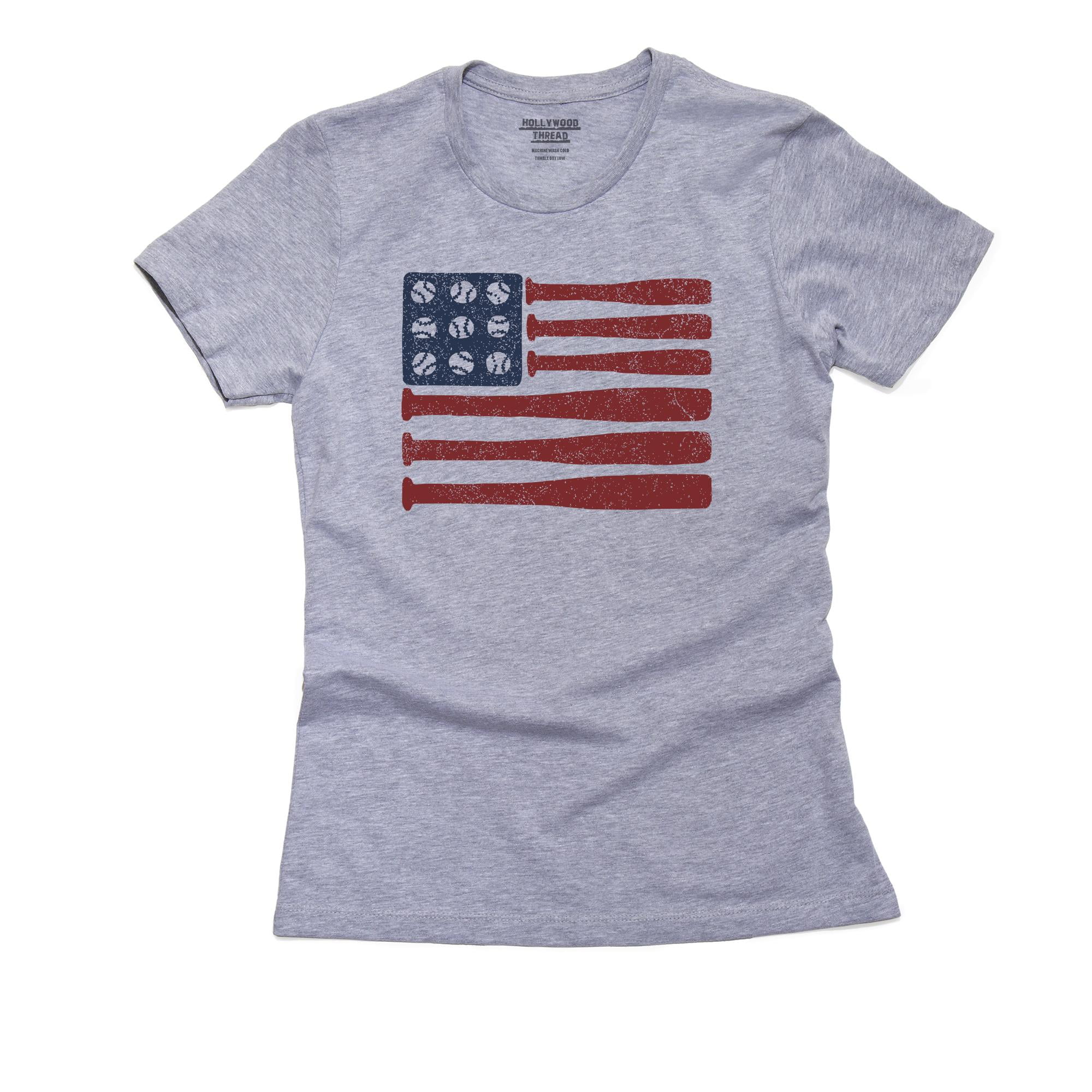 Hollywood Thread - Baseball American Flag - Baseball Bats & Ball Red ...