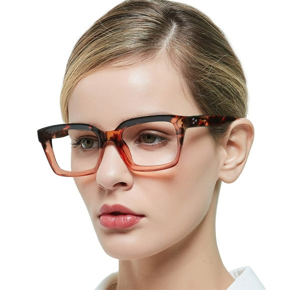 MARE AZZURO Lunettes de Lecture Bloquant la Lumière Bleue pour Femmes Lecteurs d'Ordinateur 0 100 125 150 175 200 225 250 275 300 350 400 500 600 (Marron, 5.0)