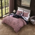 thumbnail image 6 of Bebejan Midnight Meadow 5 Piece Comforter Set, King, Black,  100% Cotton Sateen, Reversible, All Season, Cozy Comfort, 6 of 9