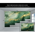 thumbnail image 5 of Modern Emerald Green Rendered Marble Wallpaper, Abstract Gold Foil Art Wall Mural Poster Removable Mural Large 3D Wallpaper Home Decor For Bedroom Living Room 59"W x 39.4"H (Not Peel and Stick), 5 of 6