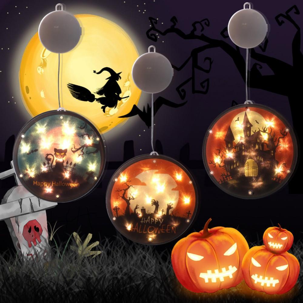 Leonard Halloween Window Lights Battery Operated 3D Novelty Hanging