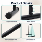 Lineslife Walking Pad Handle Bar Only,Adjustable Handrail 31.5-37.4 Inches Fits Treadmills Up to 24.8 Wide with Anti-Slip Foam Grips Black