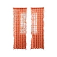 thumbnail image 2 of PYURTEP Vintage Lace Curtains 78 Inches Long, Floral Pattern Semi Blackout Sheer Curtains, Ruffled Edge Grommet Window Drapes for Living Room Bedroom, 2 of 6