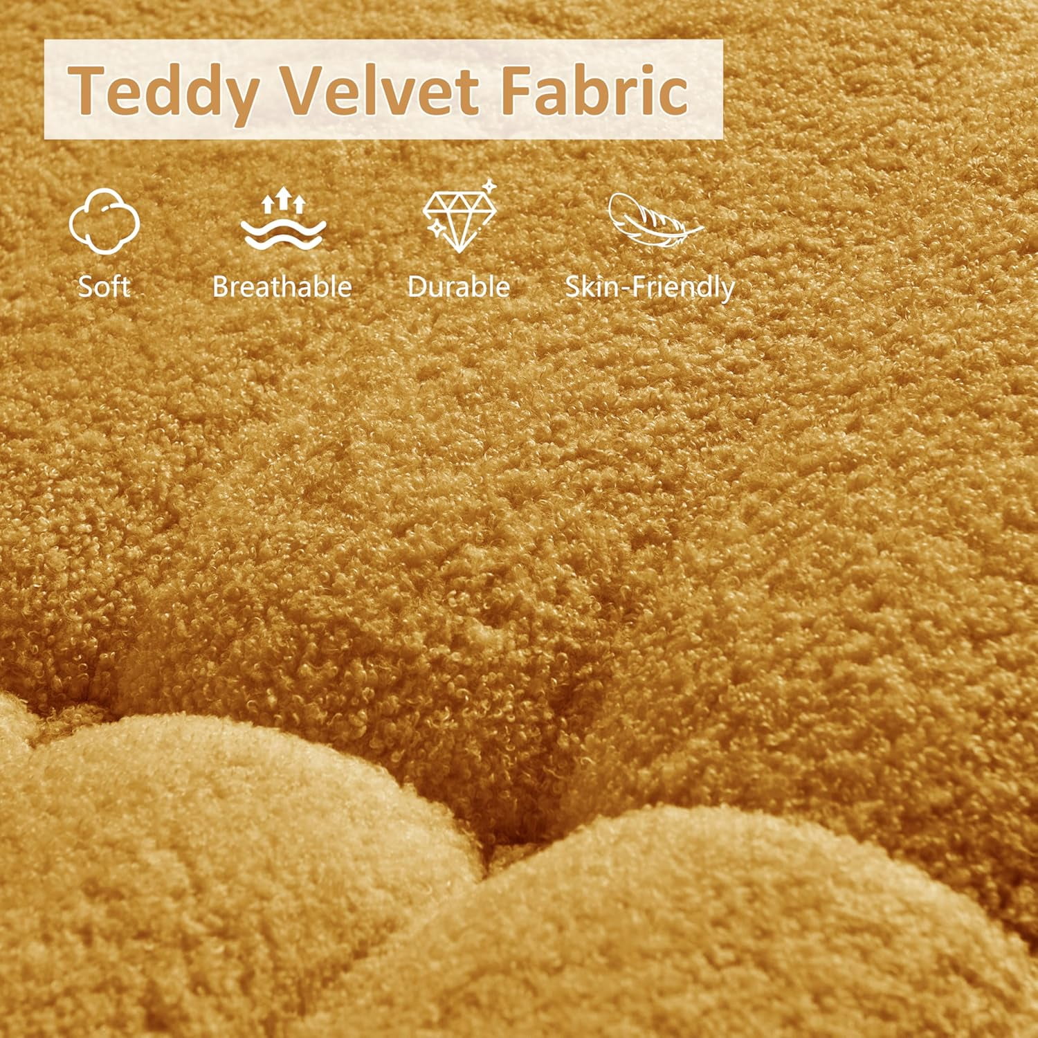 Single Yellow Bean Bag Chair for Adults with Memory Foam Filler, Faux Fur Floor Gaming Sofa for Home or Apartment