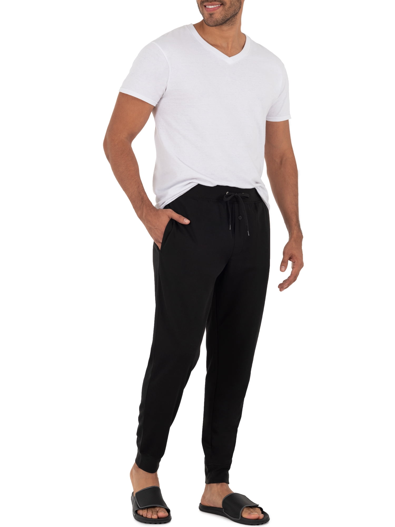 Fruit Of The Loom Men's Knit Poly Rayon Jogger Lounge Pant