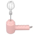 thumbnail image 3 of Batidor de huevos eléctrico y espumador de leche, 2 varillas para mezclar, perfecto para uso doméstico - Batidora de mano portátil recargable por USB de color rosa, 3 of 8