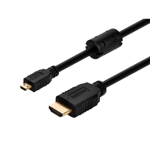 Monoprice High Speed HDMI Cable - 1.5 Feet - Black | With HDMI Micro Connector, 4K @ 24Hz, 10.2Gbps, 34AWG