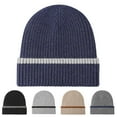 thumbnail image 4 of ZQUUVOU Men's Thermal Knit Beanie Plush Lined Thick Winter Hat Ear Protection Outdoor Fleece Lined Skull Cap Black E, 4 of 4