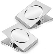 2 Pack Extra Large Magnetic Clips Heavy Duty, 2.2 Inch Heavy Duty Fridge Magnets Clips, Clips Magnet, Magnets with Clips, Strong Magnet Clips for Whiteboard, Refrigerator, Office Magnets