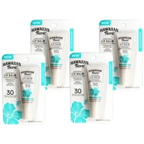 4 Pack - Hawaiian Tropic Sunscreen Lip Balm with Vitamin E & Shea Butter, Water Resistant 80 Minutes, SPF 30, Island Coconut, 0.35 OZ