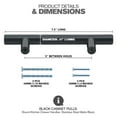 thumbnail image 2 of MJD Hardware - 10 Pack Cabinet Pulls Black Round Kitchen Drawer Handles 5" Hole Center 7.5" Inch Overall Length Stainless Steel Matte Black Cabinet Pulls Knobs, 2 of 7