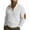 White, variant on Men's Casual Sweatshirt Long Sleeve Stand Collar Pullover Button Down Fall Winter Sweater with Elbow Patches White L