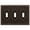 Aged Bronze, variant on Amerelle 65TTTAW Moderne Wallplate 3 Toggle Cast Metal White 1-Pack