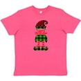 thumbnail image 3 of Inktastic Merry Christmas Elf in Red and Green Plaid Youth T-Shirt, 3 of 5
