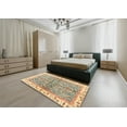 thumbnail image 4 of Ahgly Company Indoor Rectangle Abstract Brown Gold Oriental Area Rugs, 7' x 9', 4 of 6