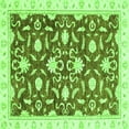 thumbnail image 1 of Ahgly Company Indoor Square Oriental Green Modern Area Rugs, 4' Square, 1 of 4