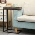 thumbnail image 3 of Proman Products Breeze Casual C Shaped End Table Small Side Table with Steel Base, 3 of 7