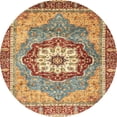 thumbnail image 1 of Ahgly Company Indoor Round Abstract Brownish Green Abstract Area Rugs, 8' Round, 1 of 6