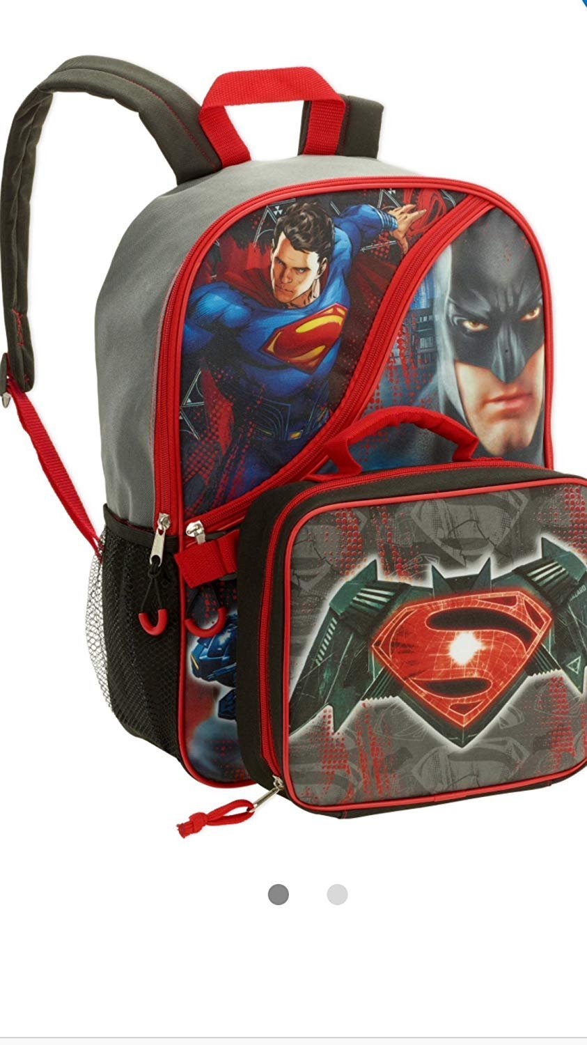 superman backpack and lunchbox