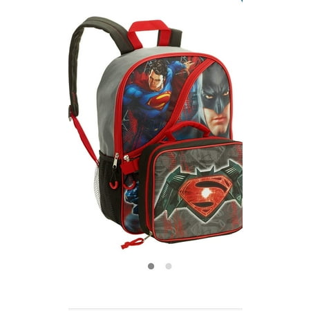 16 Batman v Superman backpack with detachable lunchbox