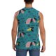 thumbnail image 4 of Balery Dachshund Dog Camisetas sin mangas para hombre, absorbe la humedad y protege contra el mal olor.-Medium, 4 of 7