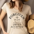 thumbnail image 4 of Forgiven Loved Accepted Shirt – Colossians 2:13 Christian Bible Verse Tee, Navy, Size 4XL, 4 of 6
