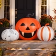 thumbnail image 2 of FUNBOY Inflatable Pumpkin 3-Pack Halloween Decorations Outdoor with Bonus Ghost, 2 of 6