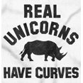 thumbnail image 2 of Real Unicorns Have Curves Rhinoceros Women Crewneck Sweatshirt Brisco Brands L, 2 of 6