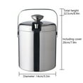 thumbnail image 2 of 1.3L Ice Bucket, Double Wall Ice Bucket with Lid and Tongs, Stainless Steel, 2 of 10
