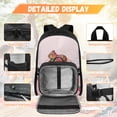 thumbnail image 2 of Yspwyqan Backpack Set for Teens, Strawberry Cloud Capybara Girls Backpack and Lunch Box Set with Pencil Case, 17 Inch Double Zip Casual Bookbag for High School Hiking, 2 of 7