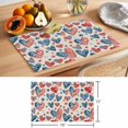 thumbnail image 6 of Independence Day Placemats Set of 6, U. S. Flag Themed Love Heart Five-Pointed Stars Retro Non-Slip Place Mats Washable Table Mats for Kitchen Dining Table Decorations Indoor/Outdoor, 6 of 9