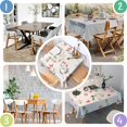 thumbnail image 4 of 60x60 Inch Waterproof Square Tablecloth, Thickened Polyester Table Cover for Dining & Parties, Floral Print, 4 of 6