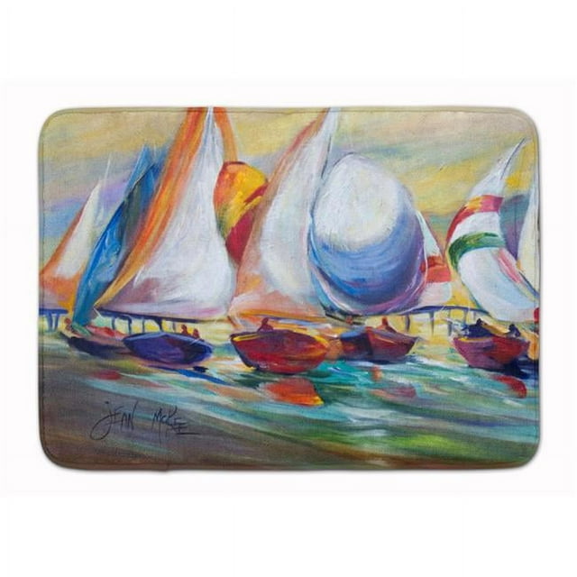 Carolines Treasures JMK1040RUG Sailboat Race in Dauphin Island Machine Washable Memory Foam Mat