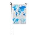 thumbnail image 1 of JSDART Blue World Map Borders Countries and Cities Different Specification Garden Flag Decorative Flag House Banner 28x40 inch, 1 of 1
