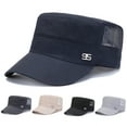 thumbnail image 1 of Sport Cap Mesh Hole Solid Color Flat Top Peaked Hat for Women Girls, 1 of 8