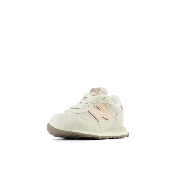 New Balance Kids 237 Bungee Sneaker, TURTLEDOVE/VINTAGE ROSE, 6 W Toddler 1-4 Years
