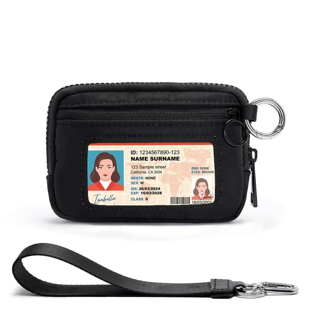 Tarjetero Wallet YDF The Iris para mujer con cierre y llavero