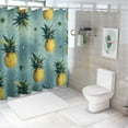 thumbnail image 6 of GOSMITH Watercolor Pineapple Square Shower Curtain, Multiple Sizes White, 6 of 6