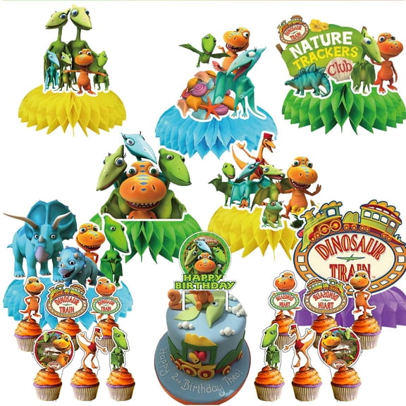 Dinosaur Train Honeycomb Centerpieces Table Toppers Decorations for Birthday Party Decor Supplies