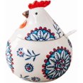 thumbnail image 1 of Porcelain Condiment Pot with Lid and Spoon, 11oz Salt Bowl Sugar Bowl for Kitchen, Chicken Shape, 1 of 6