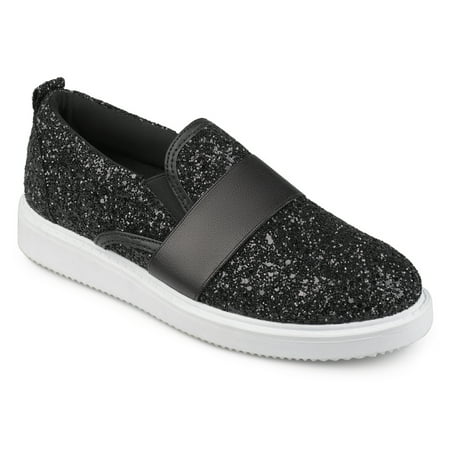 Women's Glitter Ribbon Slip-on Sneakers (Best Place To Get Cheap Shoes)