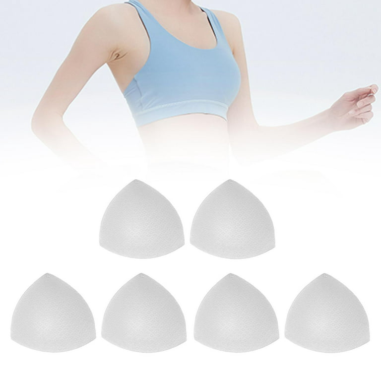 Women Cups Bra Inserts, Removable Soft Reusable Refreshing Washable Thin  Foam Bra Insert for Replacements Sports Top , White